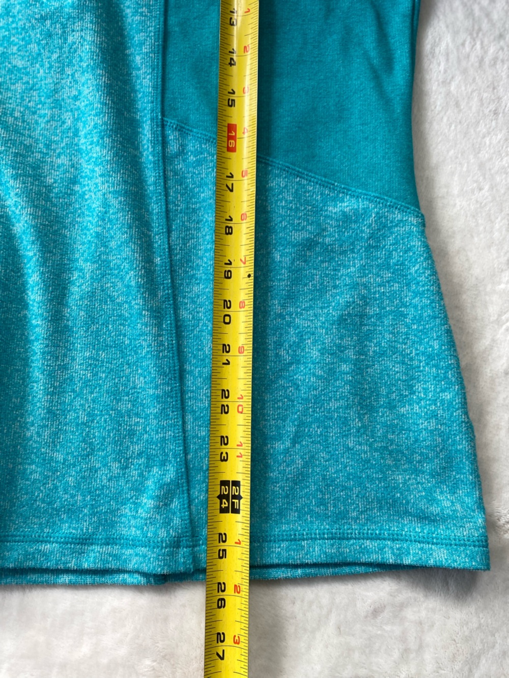 Athleta Space Dye Half-Zip Performance Pullover Size Medium Turquoise - Picture 4 of 8